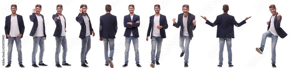 collage of various photos of a successful modern man