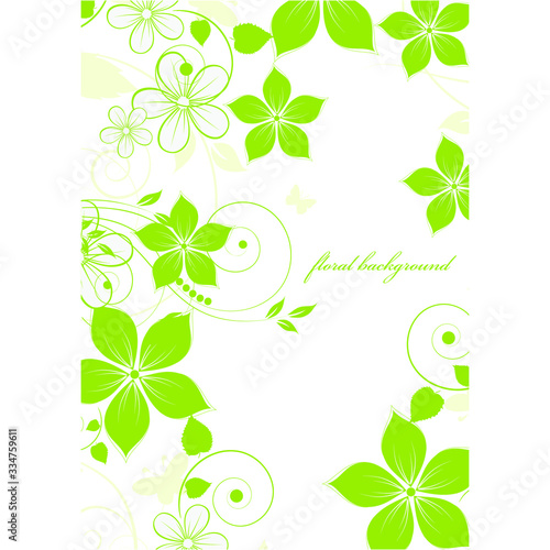 abstract floral background with flowers