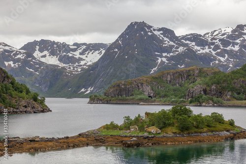 Summer travel in beautiful Norway. Travel weekend  vacation. Scandinavian countries  selective focus