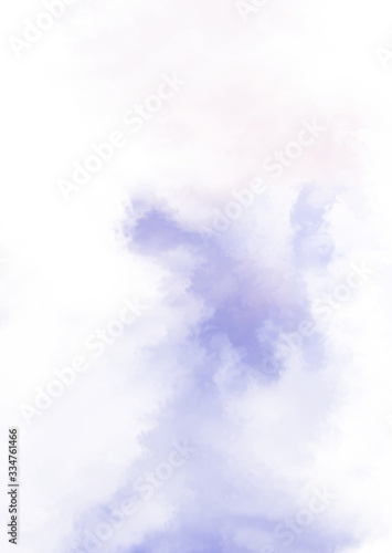 Abstract colorful watercolor on white background. Digital art painting.