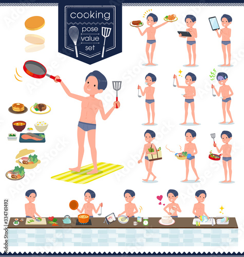 flat type underwear men_cooking