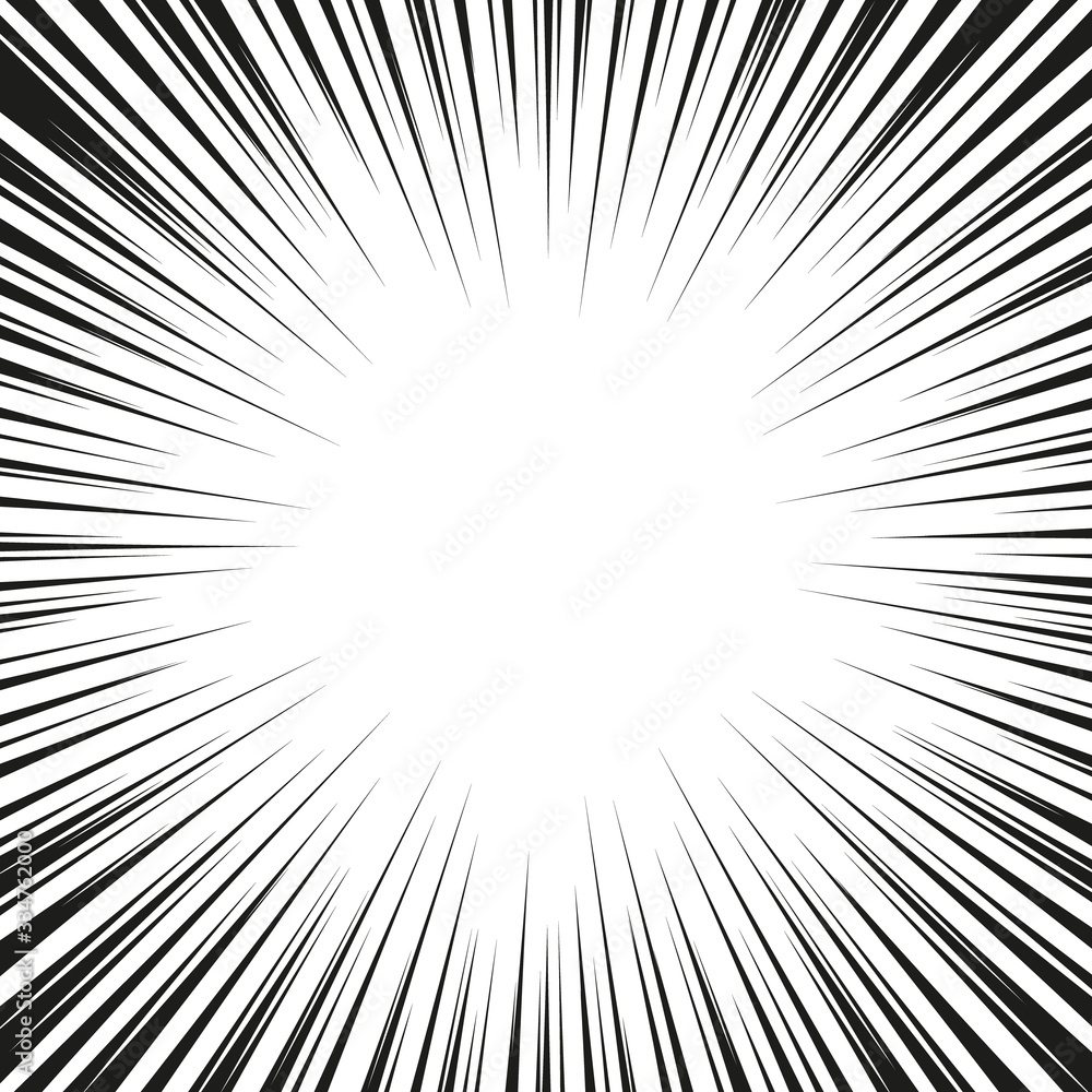 Graphic Explosion with Speed Lines. Comic Book Design Element. Vector Illustration Graphic Explosion with Speed Lines. Comic Book Design Element. Vector Illustration
