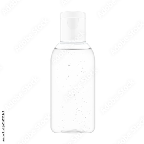 Antibacterial hand sanitizer mockup. Realistic vector illustration isolated on white background. Ready for use in your design. EPS10.