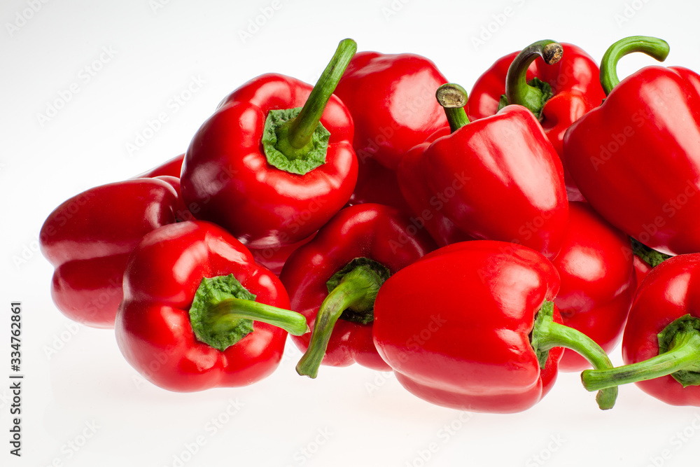 Red paprika isolated on white background. Composition Red paprika isolated on white background. Composition