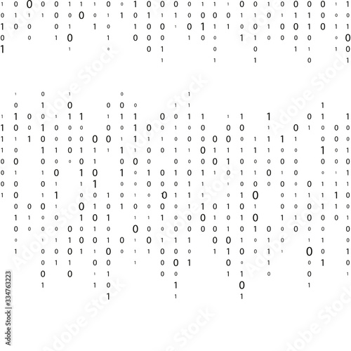 binary code zero one matrix white background beautiful banner wallpaper design illustration