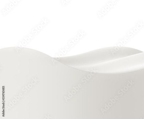 Flow milk close-up, 3D illustration