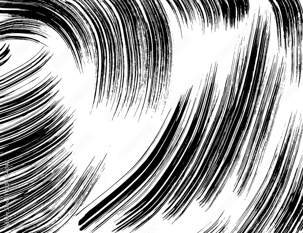 Naklejka premium Brush abstract pattern. Grunge texture. Background. White and black vector.