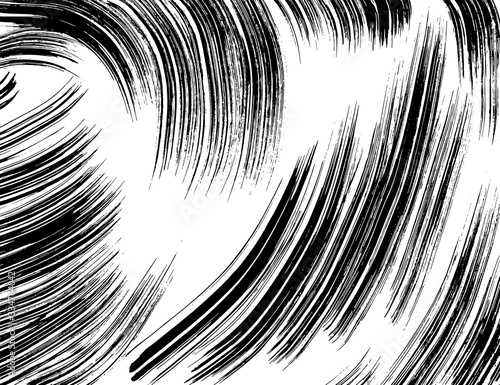 Brush abstract pattern. Grunge texture. Background. White and black vector.