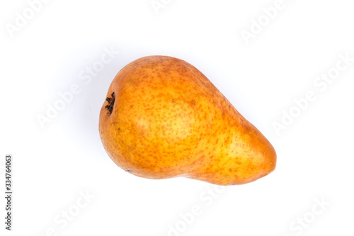 red and yellow pear isolated on white background
