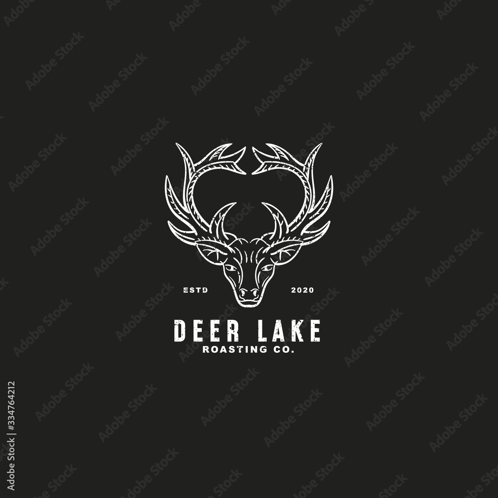 Deer Lake simple logo design inspiration Deer Lake simple logo design inspiration
