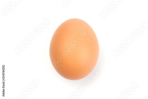 Brown chicken eggs, isolated on white background.