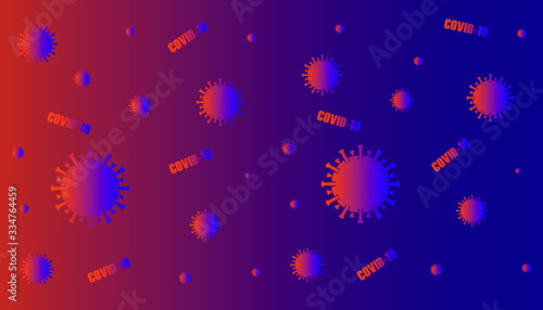 Illustrations concept coronavirus COVID-19. virus wuhan from china. Vector illustrate.