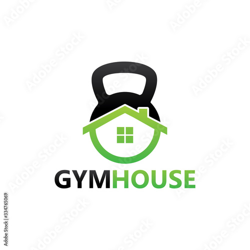 Gym House Logo Template Design