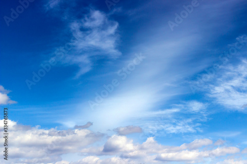 light clouds in the blue sky 