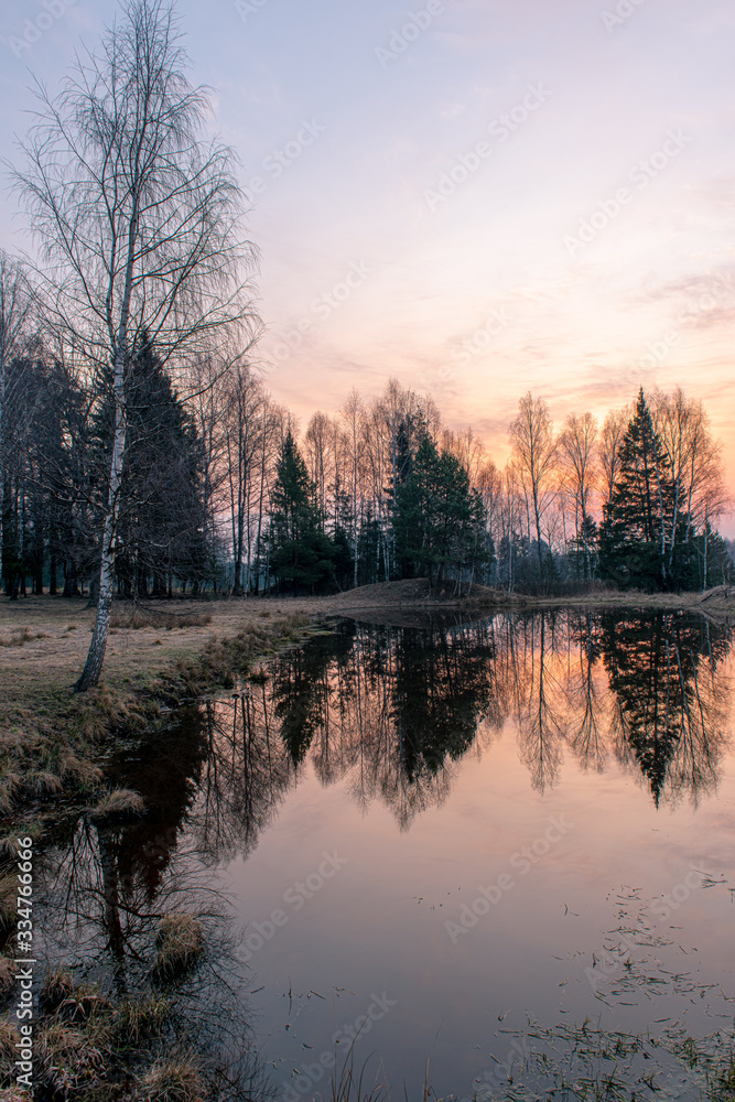 Sunset on the lake