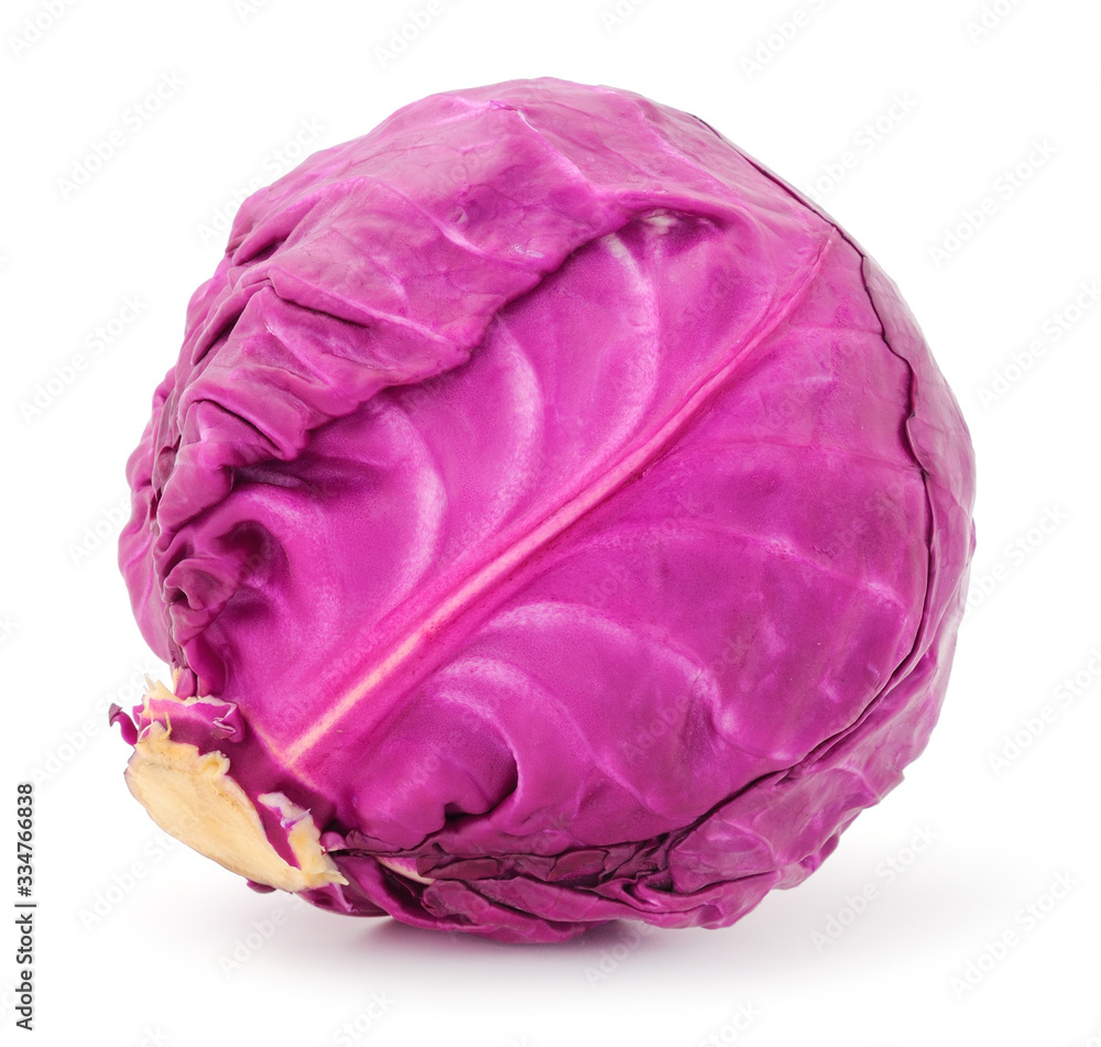 Obraz premium Red cabbage isolated on white background.