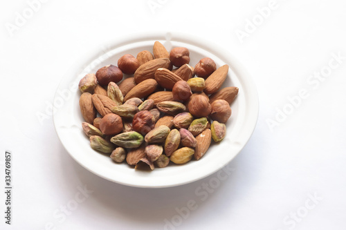 dried fruit with almonds, hazelnuts and pistachios