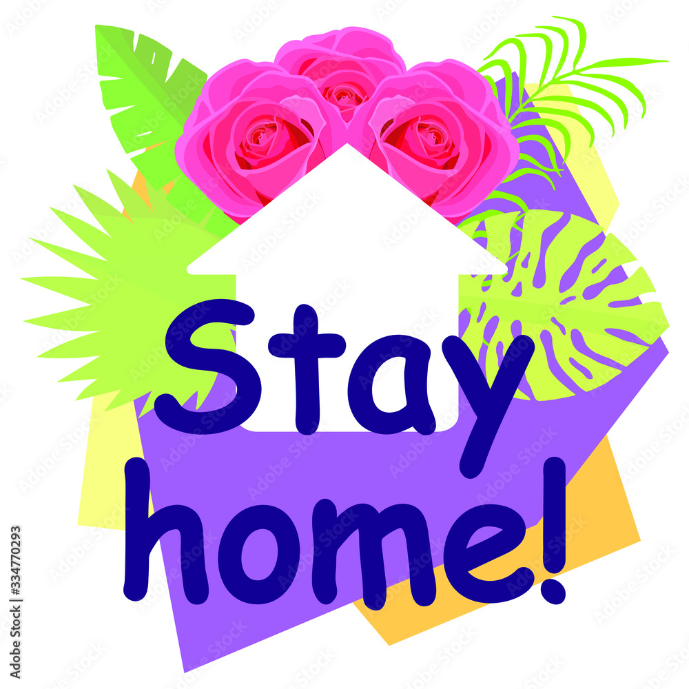 Obraz premium Stay home! vector illustration eps10