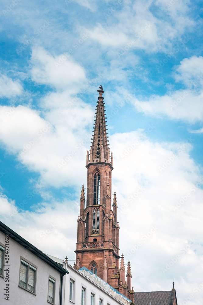MEERSBURG, GERMANY - June 29, 2018: Cathedral Church in Meersburg, Germany MEERSBURG, GERMANY - June 29, 2018: Cathedral Church in Meersburg, Germany