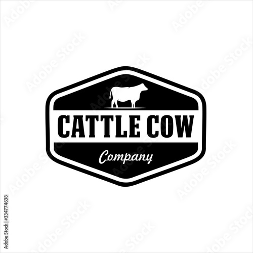 Cattle logo vintage,  Idea logo design inspiration