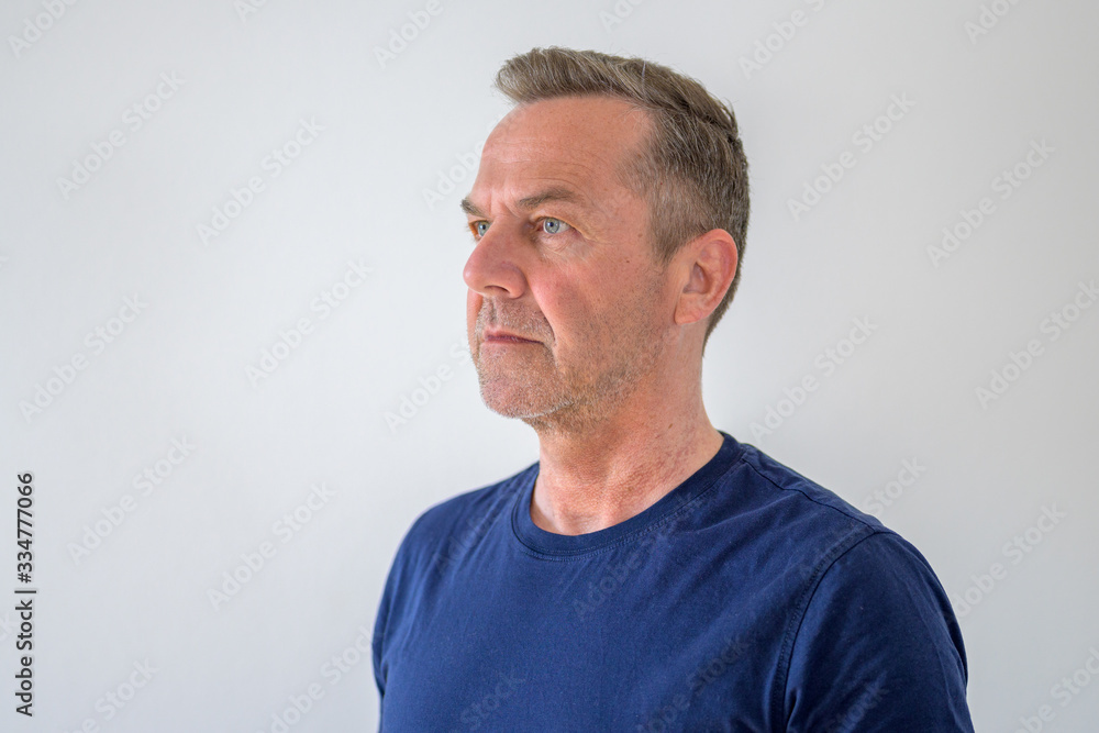 Serious stern middle-aged man Serious stern middle-aged man