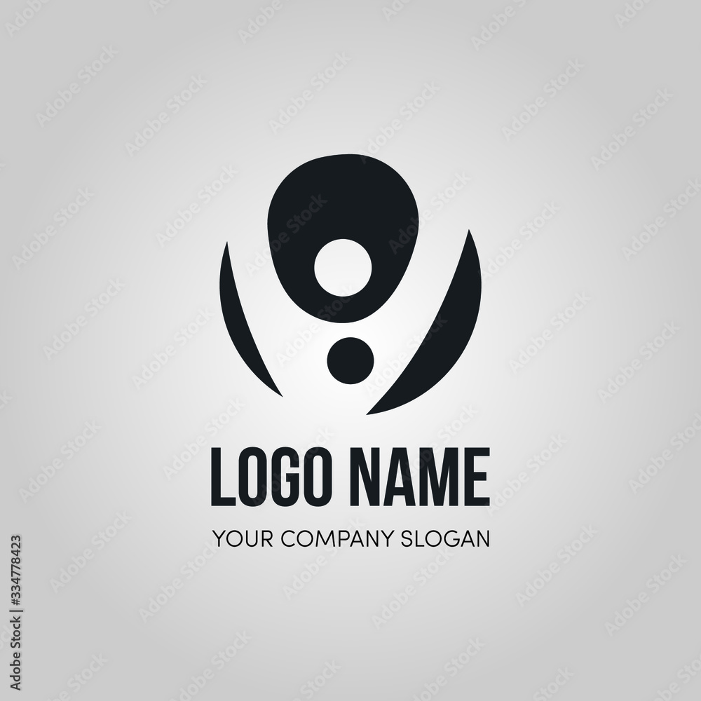 Obraz premium People connect logo, Communication ,family, Social Care, Kids, Sports, vector symbolic marks. 
