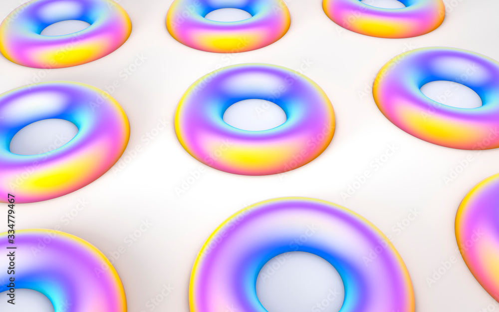 Round colourful 3d shapes, modern abstract background Round colourful 3d shapes, modern abstract background