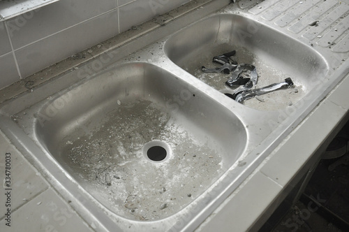 Stainless steel sink with Double Bowls