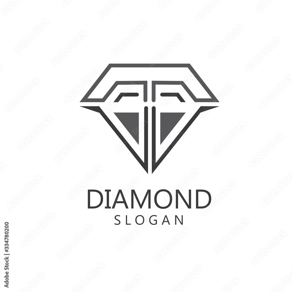 Diamond  jewelry Logo Template vector icon illustration design