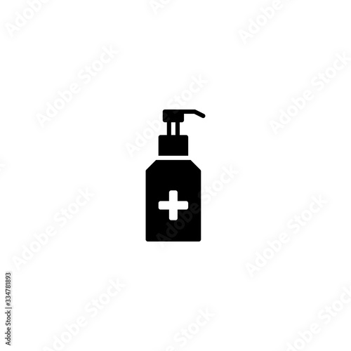 alcohol gel bottle icon vector illustration