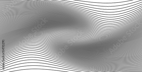 black and white mobious wave stripe optical design