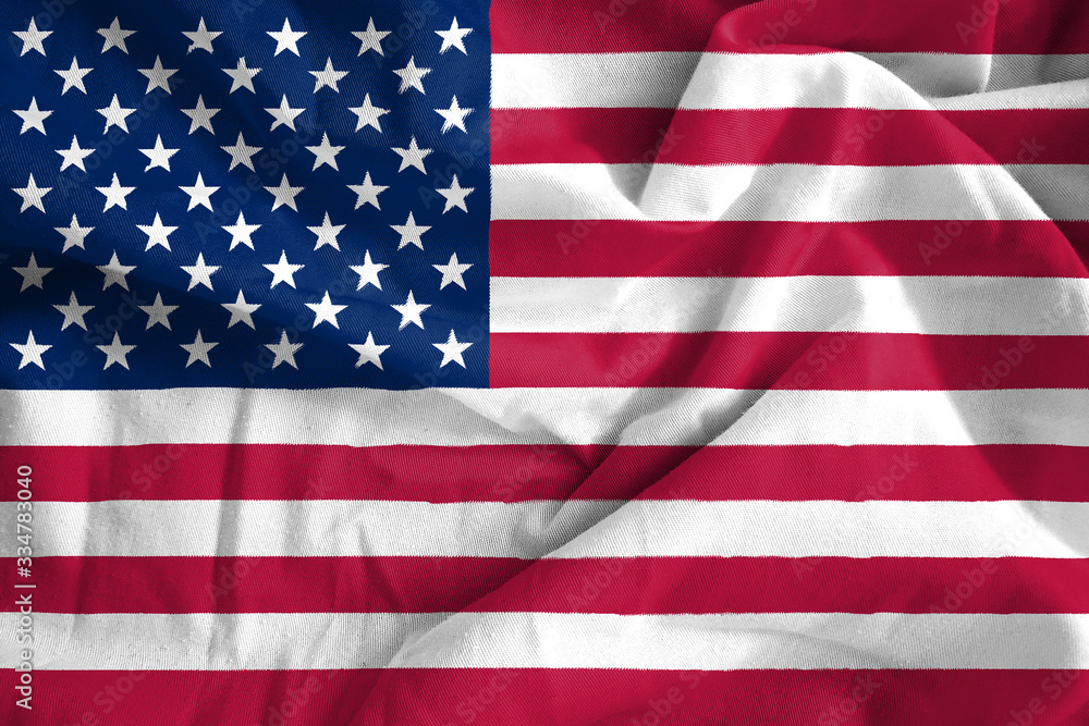 Fabric texture of the flag of USA Fabric texture of the flag of USA