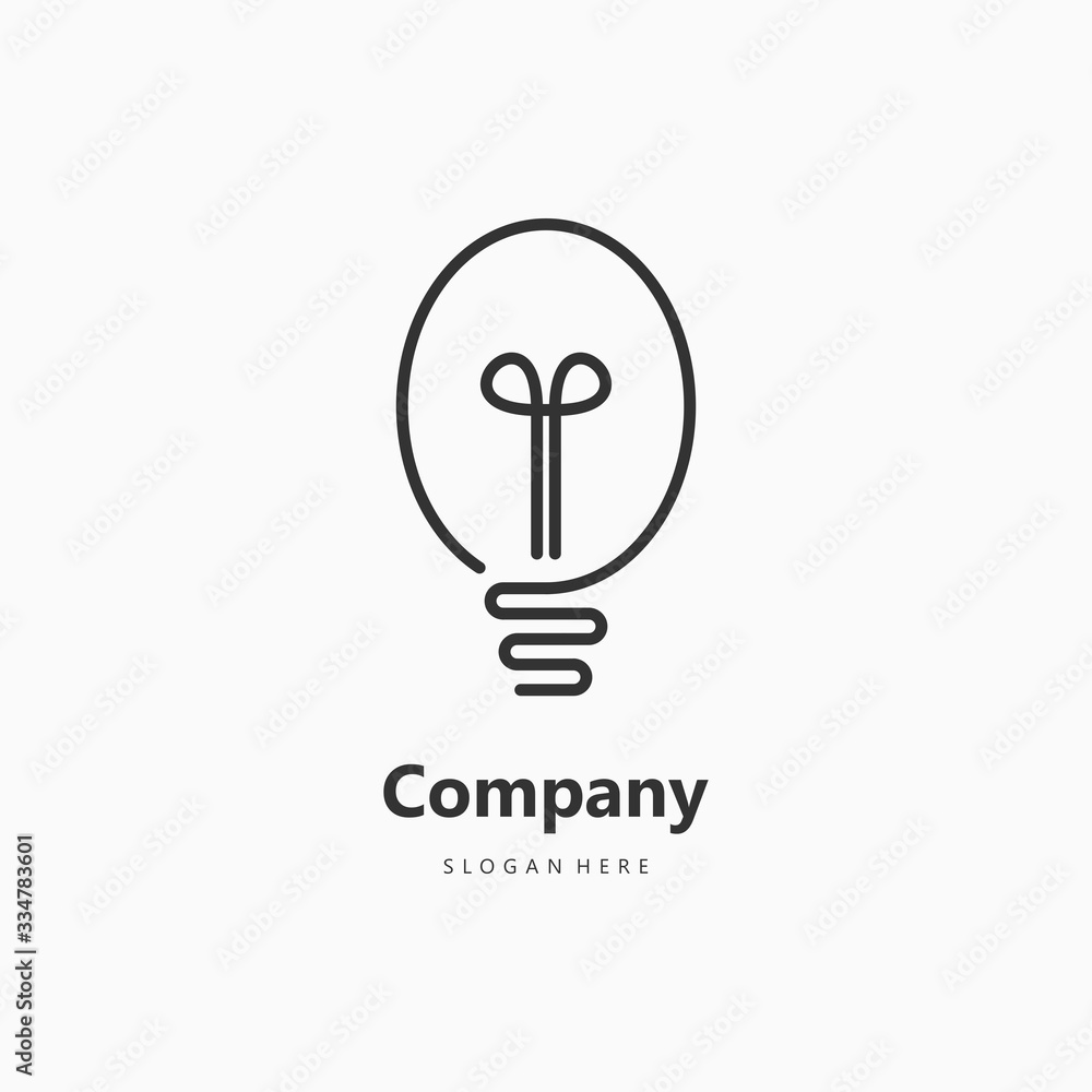 Light bulb lamp logo design idea energy symbol icon vector isolated Light bulb lamp logo design idea energy symbol icon vector isolated