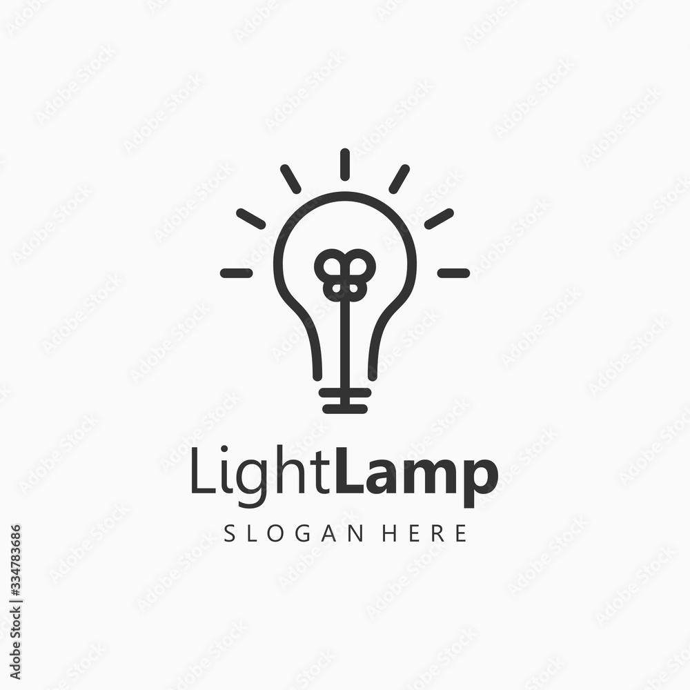 Light bulb lamp logo design idea energy symbol icon vector isolated Light bulb lamp logo design idea energy symbol icon vector isolated