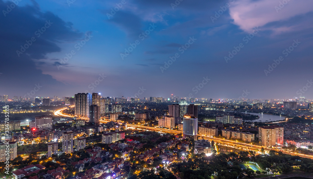 hanoi city at night