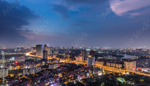 hanoi city at night