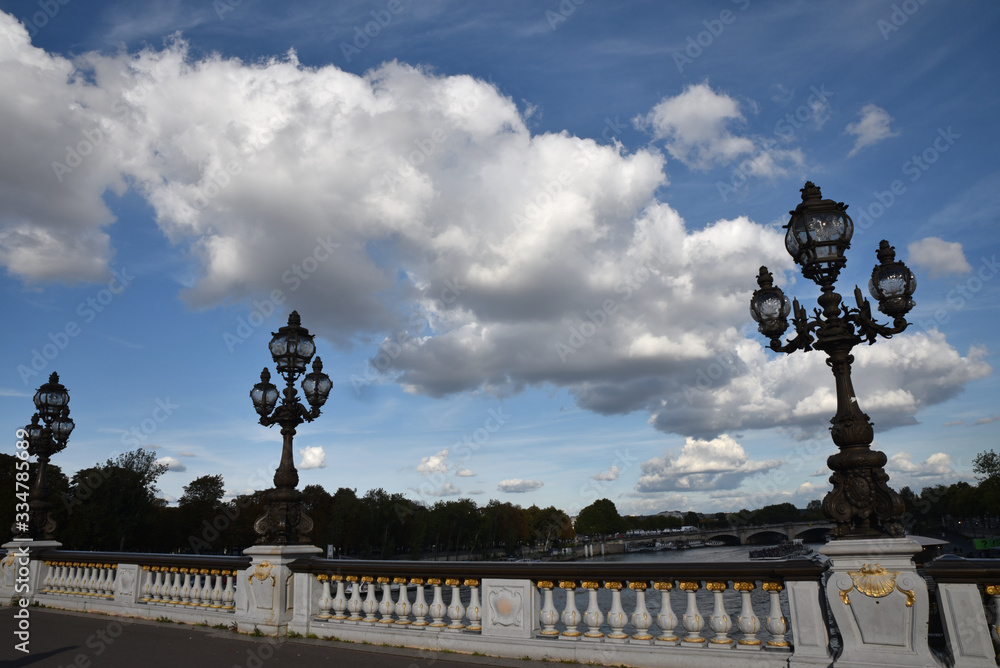 Fototapeta premium Réverbères du pont Alexandre III à Paris, France