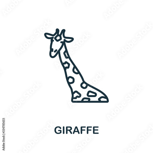 Giraffe icon from wild animals collection. Simple line Giraffe icon for templates, web design and infographics