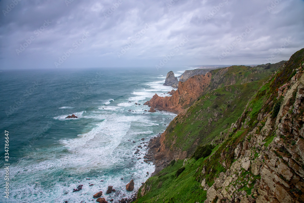 coast of the Atlantic Ocean. Cabo da Roca, Portugal