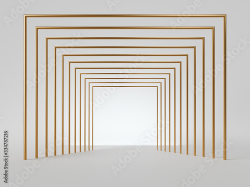 Slika na platnu 3d render, abstract minimal art deco geometric background