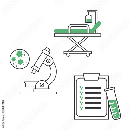 intensive care Covid 19 Icons