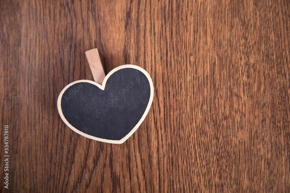 heart chalkboard on the table heart chalkboard on the table