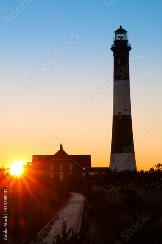 lighthouse at sunset