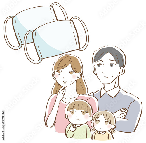 布マスク　配布　不安な家族