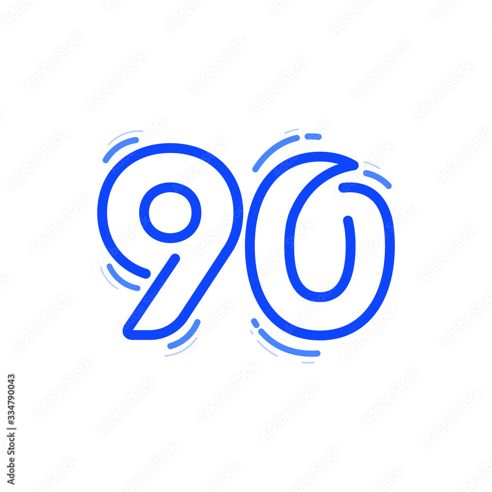 Obraz premium 90 Years Anniversary Celebration Vector Template Design Illustration