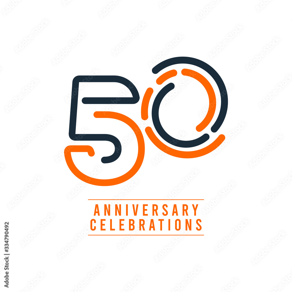 50 Years Anniversary Celebration Vector Template Design Illustration