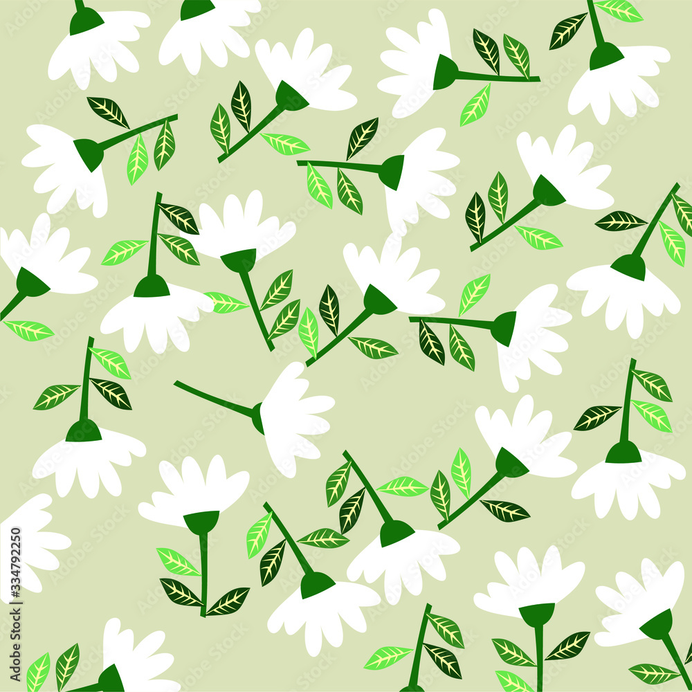 Fototapeta premium illustration vector EPS print abstract modern art plant botanical garden scandinavian nordic design setyle good for fashion or textile or cover or background or other