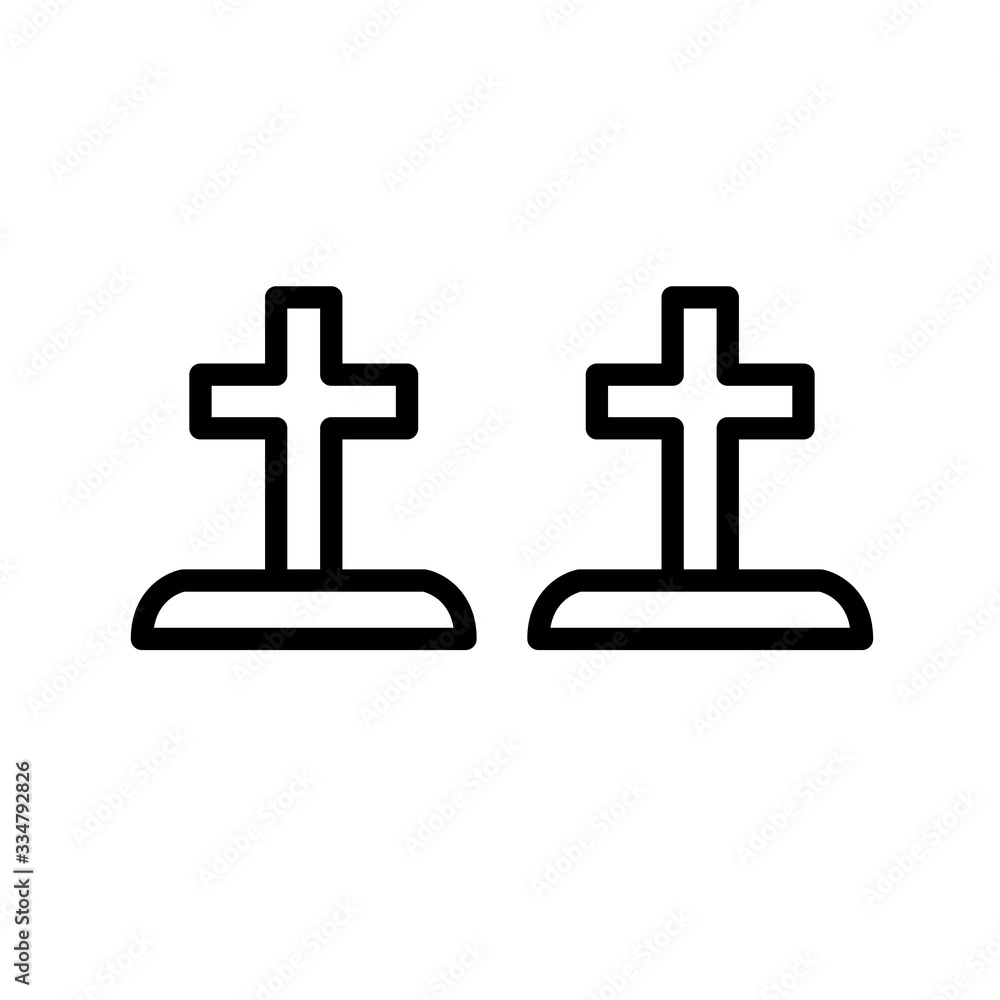 pair grave line icon, vector illustration pair grave line icon, vector illustration