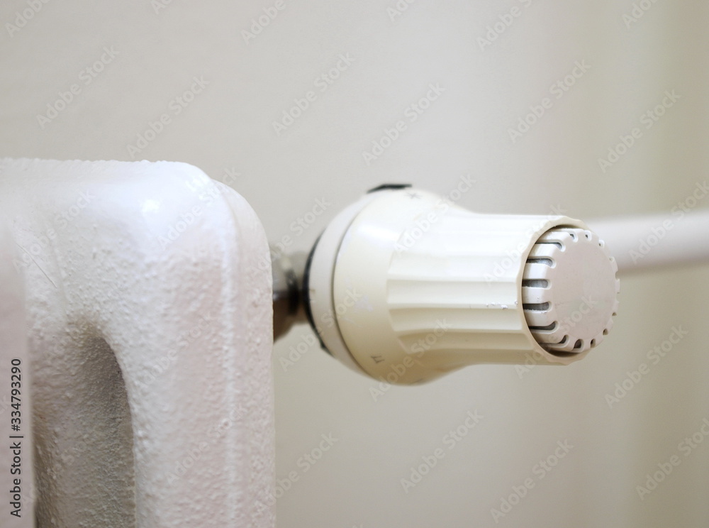 Temperature knob of heating radiator, thermostat, reduce heating costs Temperature knob of heating radiator, thermostat, reduce heating costs