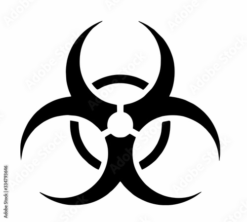 Virus logo vector isolated in black and white for logo, sign, apps or website